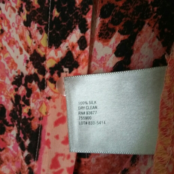 100% Silk shirt pink snake leopard print - Picture 3 of 3
